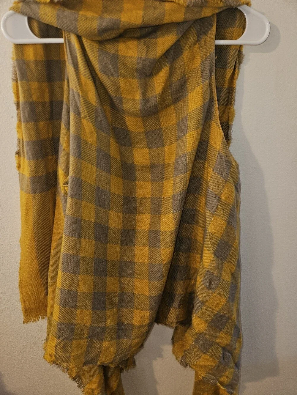 Vintage Womans Plaid Vest One Size